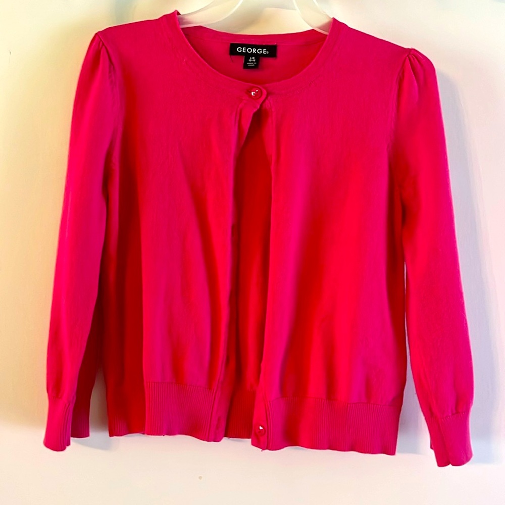 Girls pink sweater size 10/12